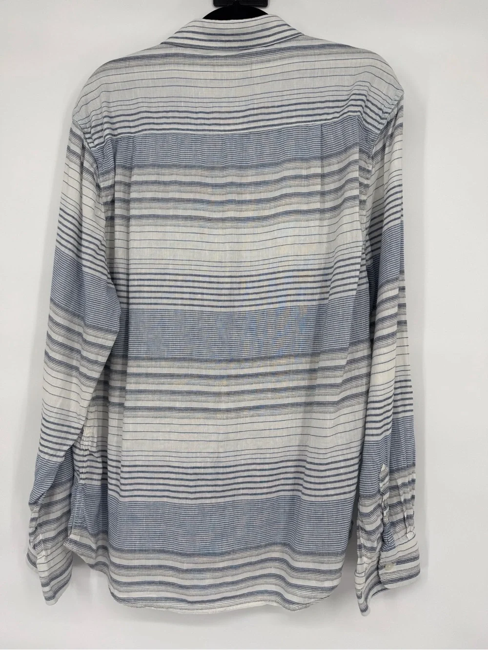 True‎ Religion Linen Cotton Striped Button Up Shirt XXL Coastal Beach Nautical